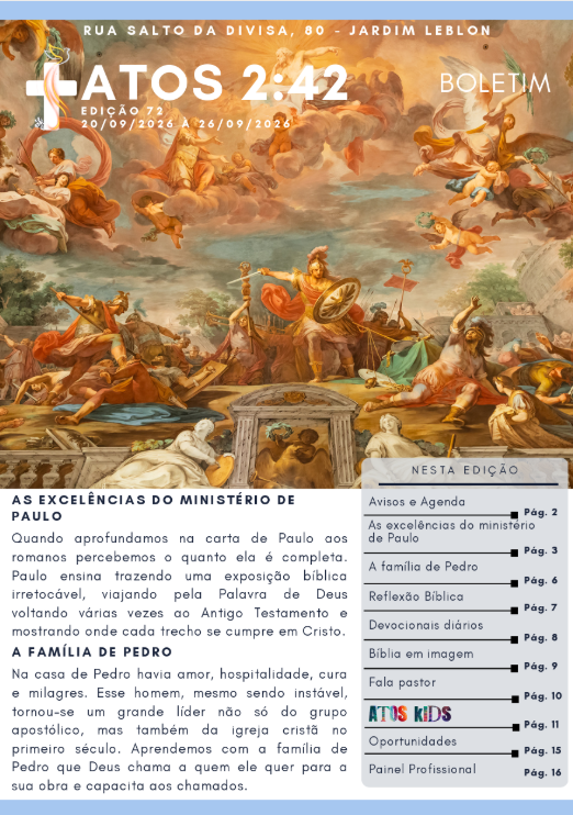 Boletim Atos 2:42 - Edição 72