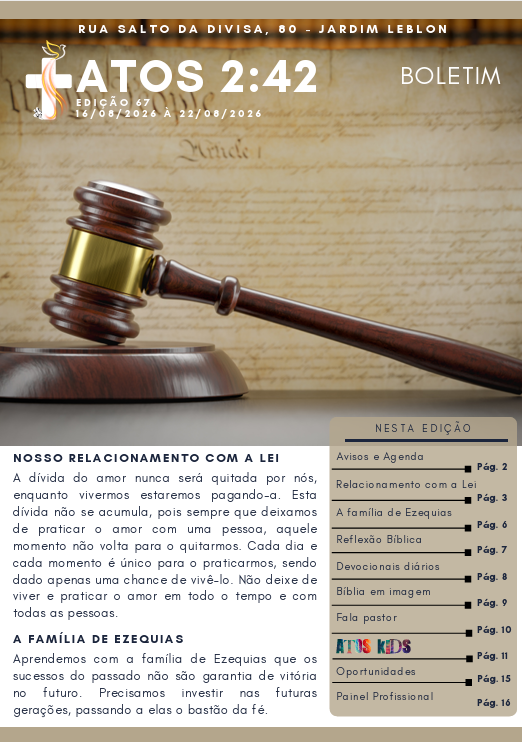 Boletim Atos 2:42 - Edição 67