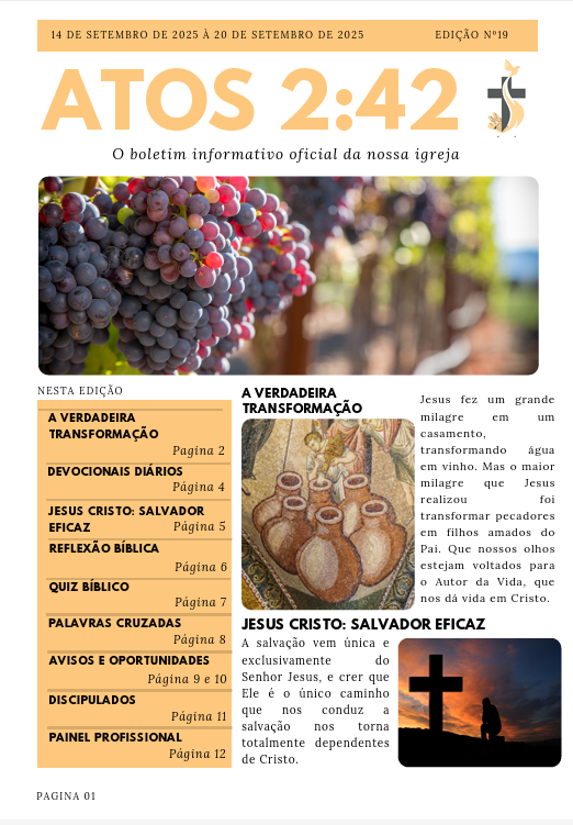 Boletim Atos 2:42 - Edição 19