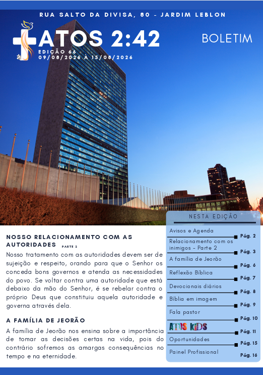 Boletim Atos 2:42 - Edição 66