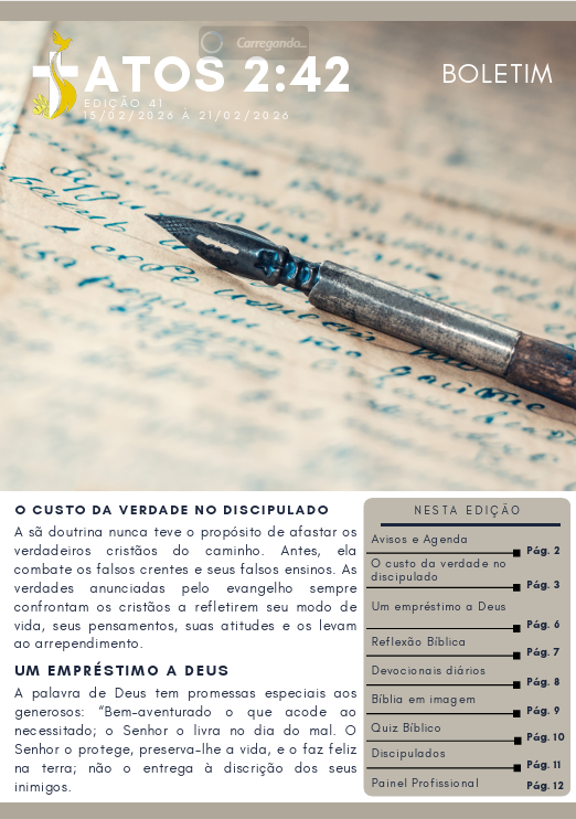 Boletim Atos 2:42 - Edição 41