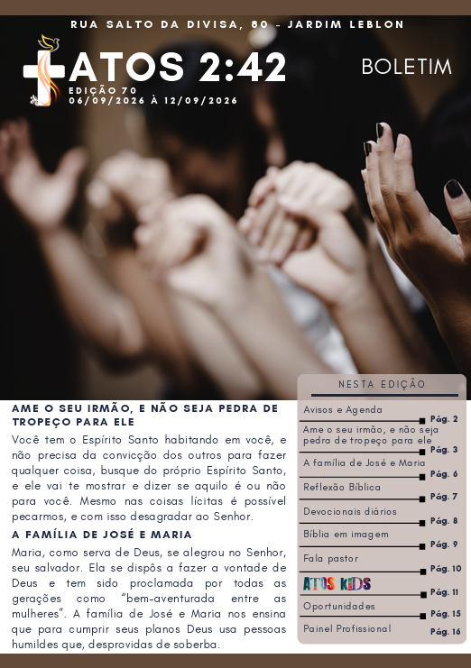 Boletim Atos 2:42 - Edição 70