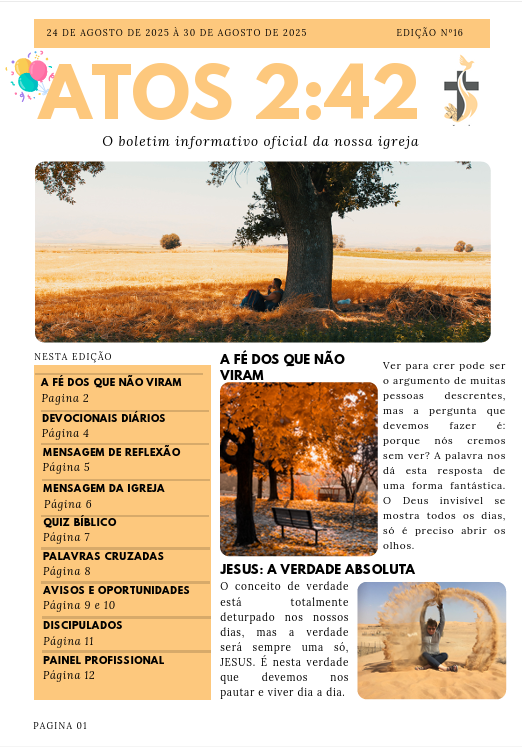 Boletim Atos 2:42 - Edição 16